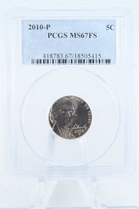 2010-P PCGS MS67FS Jefferson Nickel Full Steps Business Strike 5C