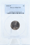 2010-P PCGS MS67FS Jefferson Nickel Full Steps Business Strike 5C