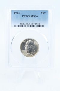 1943-P PCGS MS66 Washington Quarter Business Strike 25C