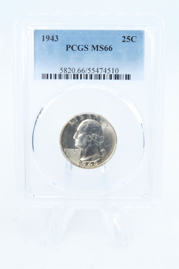 1943-P PCGS MS66 Washington Quarter Business Strike 25C