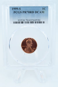 1999-S PCGS PR70DCAM Lincoln Memorial Cent Proof 1C