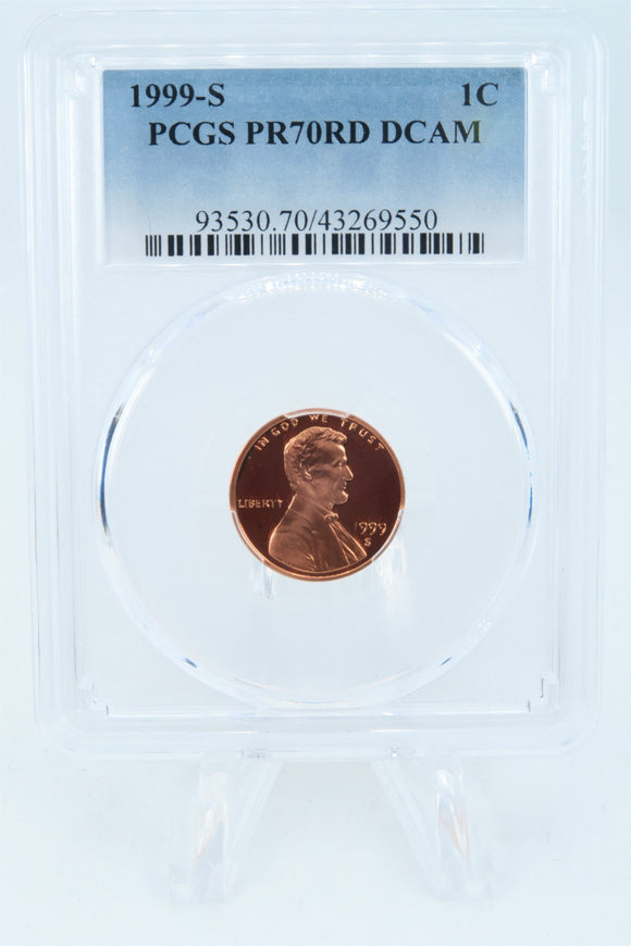 1999-S PCGS PR70DCAM Lincoln Memorial Cent Proof 1C