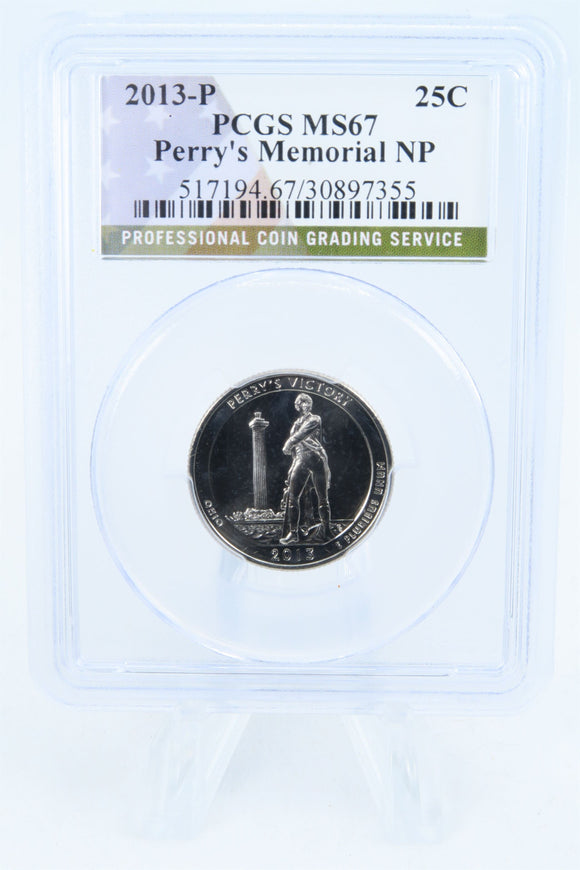 2013-P PCGS MS67 Perry's Memorial NP Quarter Business Strike 25C