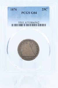 1876-P PCGS G04 Liberty Seated Quarter Business Strike 25C
