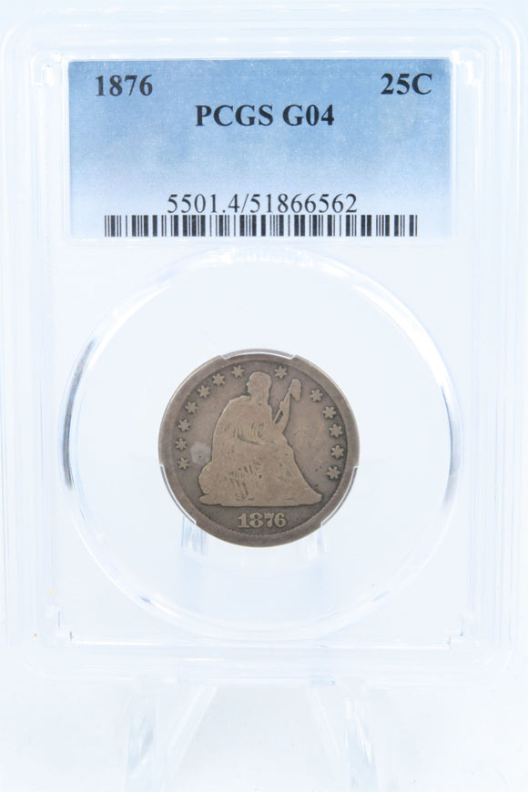1876-P PCGS G04 Liberty Seated Quarter Business Strike 25C