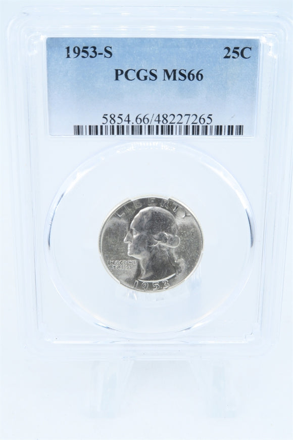 1953-S PCGS MS66 Washington Quarter Business Strike 25C