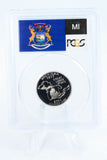 2004-S PCGS PR69DCAM Silver Michigan State Quarter Proof 25C