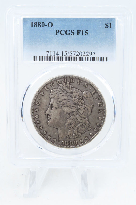 1880-O PCGS F15 Morgan Dollar Business Strike
