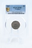 1867-P PCGS XF45 Shield Nickel Business Strike 5C