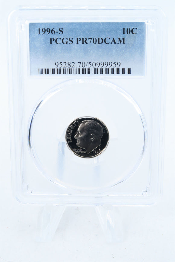 1996-S PCGS PR70DCAM Roosevelt Dime Proof 10C