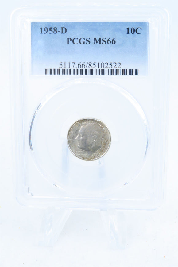 1958-D PCGS MS66 Roosevelt Dime Business Strike 10C