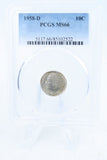 1958-D PCGS MS66 Roosevelt Dime Business Strike 10C