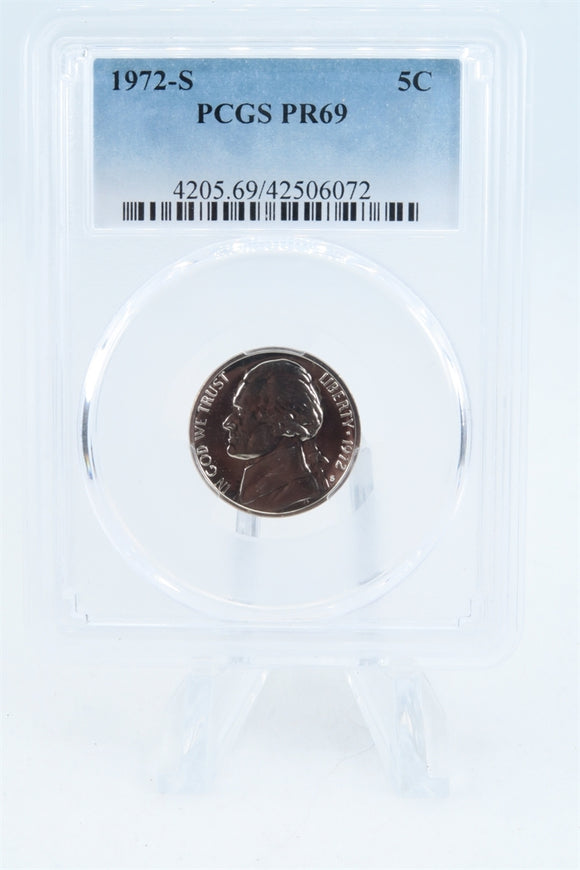 1972-S PCGS PR69 Jefferson Nickel Proof 5C