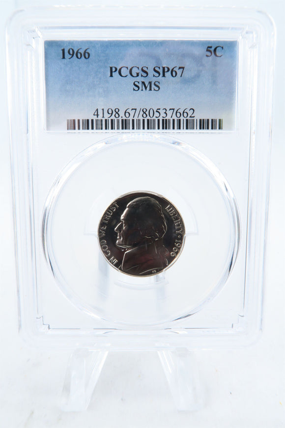 1966-P PCGS SP67 SMS Jefferson Nickel 5C