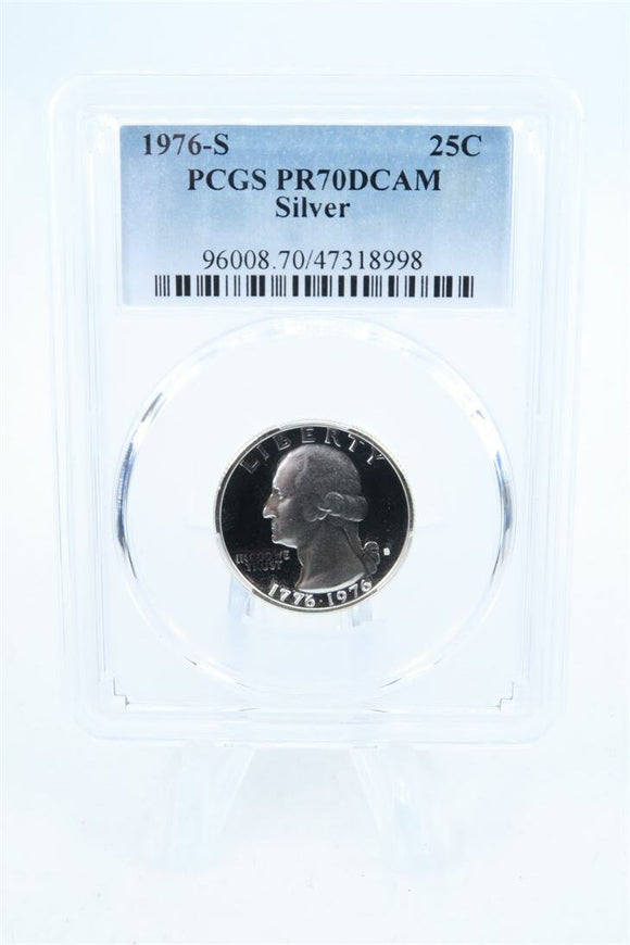 1976-S PCGS PR70DCAM Silver Washington Quarter Proof 25C