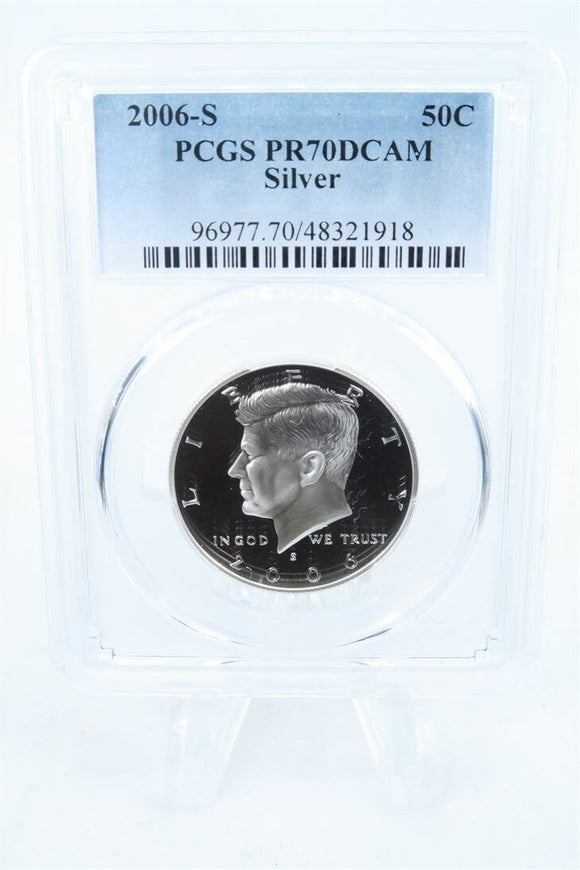 2006-S PCGS PR70DCAM Silver Kennedy Half Dollar Proof 50C