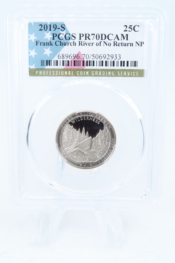 2019-S PCGS PR70DCAM Frank Church River Of No Return NP Quarter Proof 25C