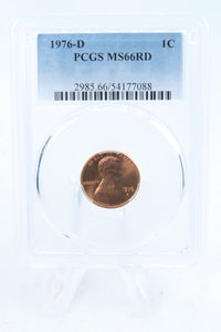 1976-D PCGS MS66RD Lincoln Memorial Cent Business Strike 1C