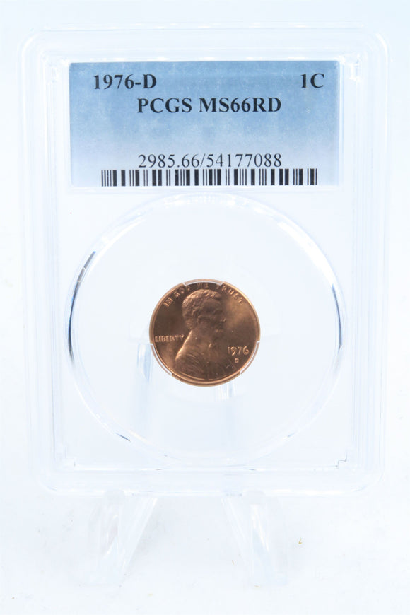 1976-D PCGS MS66RD Lincoln Memorial Cent Business Strike 1C