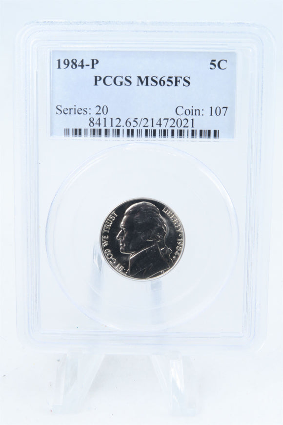1984-P PCGS MS65FS Jefferson Nickel Full Steps Business Strike 5C