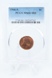 1946-S PCGS MS66+RD Lincoln Wheat Cent Business Strike 1C