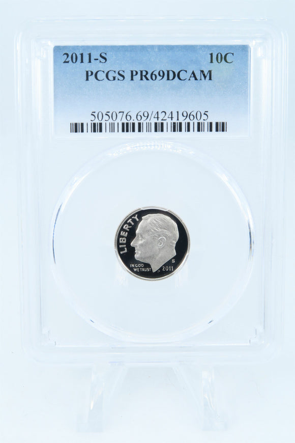 2011-S PCGS PR69DCAM Roosevelt Dime Proof 10C