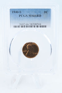 1940-S PCGS MS66RD Lincoln Wheat Cent Business Strike 1C