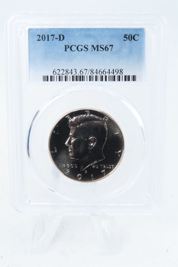2017-D PCGS MS67 Kennedy Half Dollar Business Strike 50C