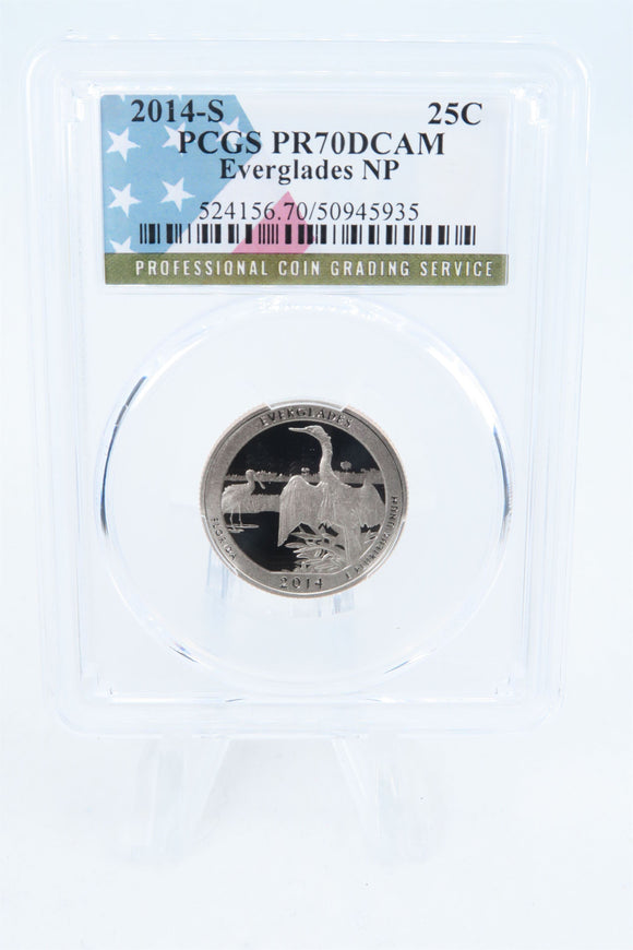 2014-S PCGS PR70DCAM Everglades NP Quarter Proof 25C