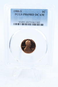 1988-S PCGS PR69DCAM Lincoln Memorial Cent Proof 1C