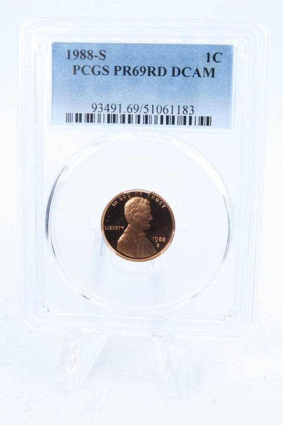 1988-S PCGS PR69DCAM Lincoln Memorial Cent Proof 1C