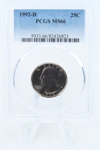 1992-D PCGS MS66 Washington Quarter Business Strike 25C
