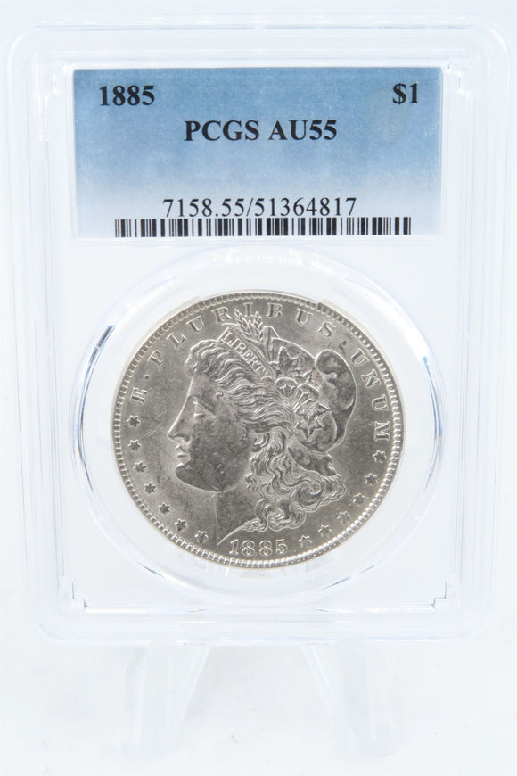 1885-P PCGS AU55 Morgan Dollar Business Strike