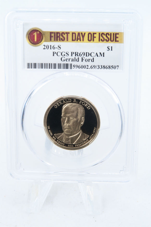 2016-S PCGS PR69DCAM Gerald Ford Presidential Dollar Proof