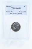 1984-D PCGS MS65FS Jefferson Nickel Full Steps Business Strike 5C