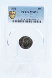 1956-P PCGS MS67+ Roosevelt Dime Business Strike 10C