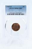 1949-D PCGS MS66+RD Lincoln Wheat Cent Business Strike 1C