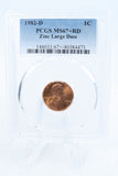 1982-D PCGS MS67+RD Zinc Large Date Lincoln Memorial Cent Business Strike 1C