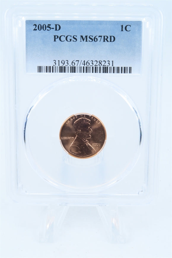 2005-D PCGS MS67RD Lincoln Memorial Cent Business Strike 1C