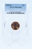 2005-D PCGS MS67RD Lincoln Memorial Cent Business Strike 1C