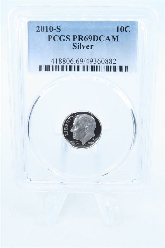 2010-S PCGS PR69DCAM Silver Roosevelt Dime Proof 10C