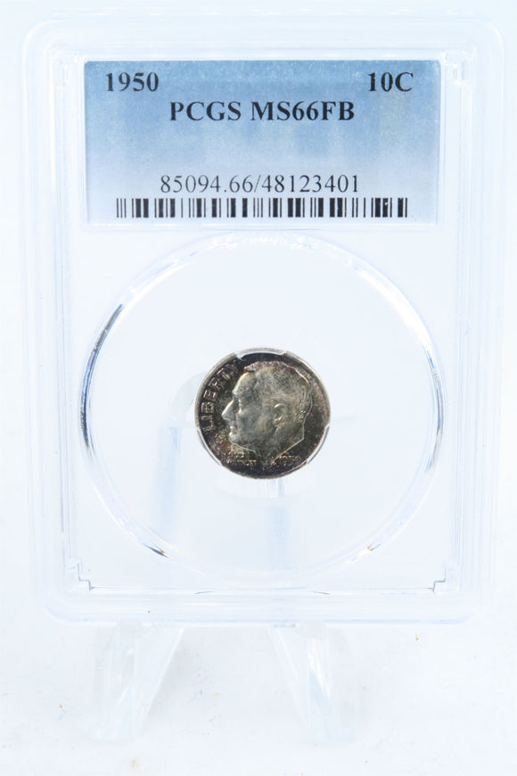 1950-P PCGS MS66FB Roosevelt Dime Business Strike 10C