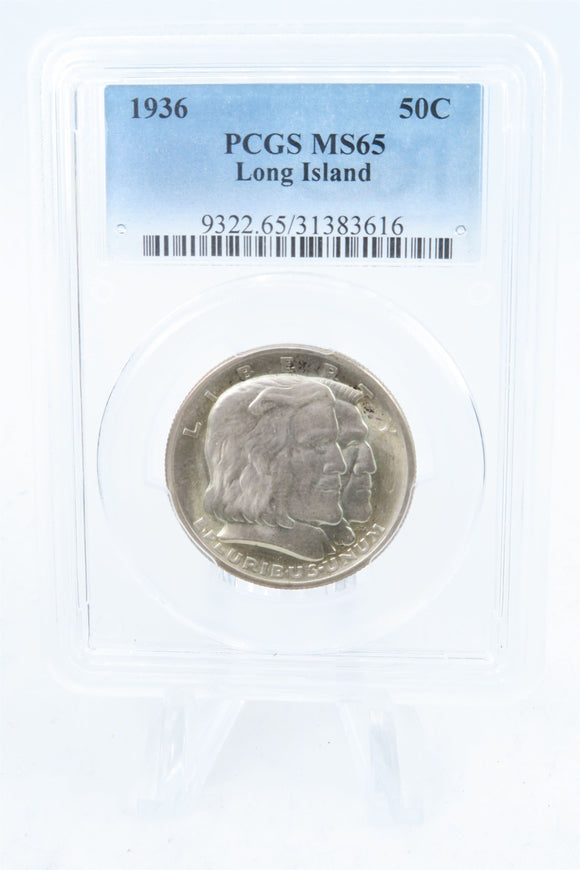 1936-P PCGS MS65 Long Island Classic Commemorative Half Dollar 50C