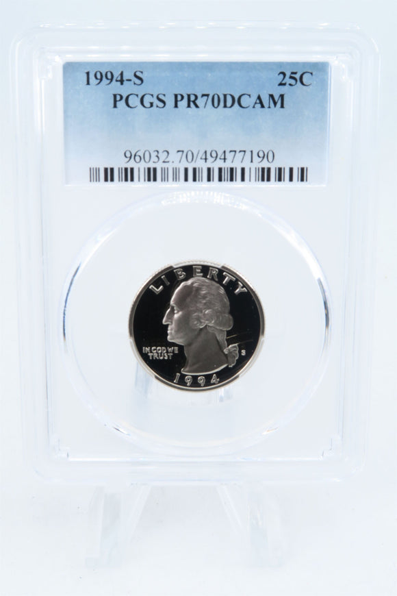 1994-S PCGS PR70DCAM Washington Quarter Proof 25C