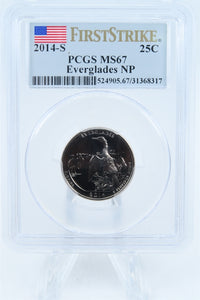 2014-S PCGS MS67 Everglades NP Quarter Business Strike 25C