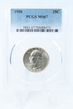 1950-P PCGS MS67 Washington Quarter Business Strike 25C