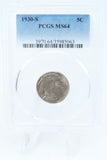 1930-S PCGS MS64 Buffalo Nickel Business Strike 5C