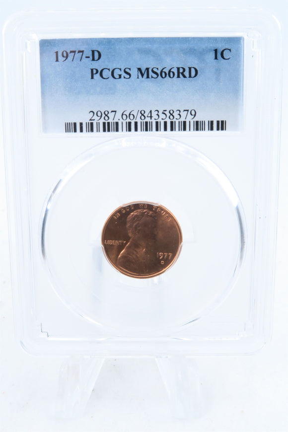 1977-D PCGS MS66RD Lincoln Memorial Cent Business Strike 1C