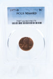 1977-D PCGS MS66RD Lincoln Memorial Cent Business Strike 1C