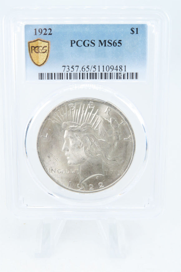 1922-P PCGS MS65 Peace Dollar Business Strike